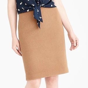 EUC J.Crew The Pencil Skirt in camel wool